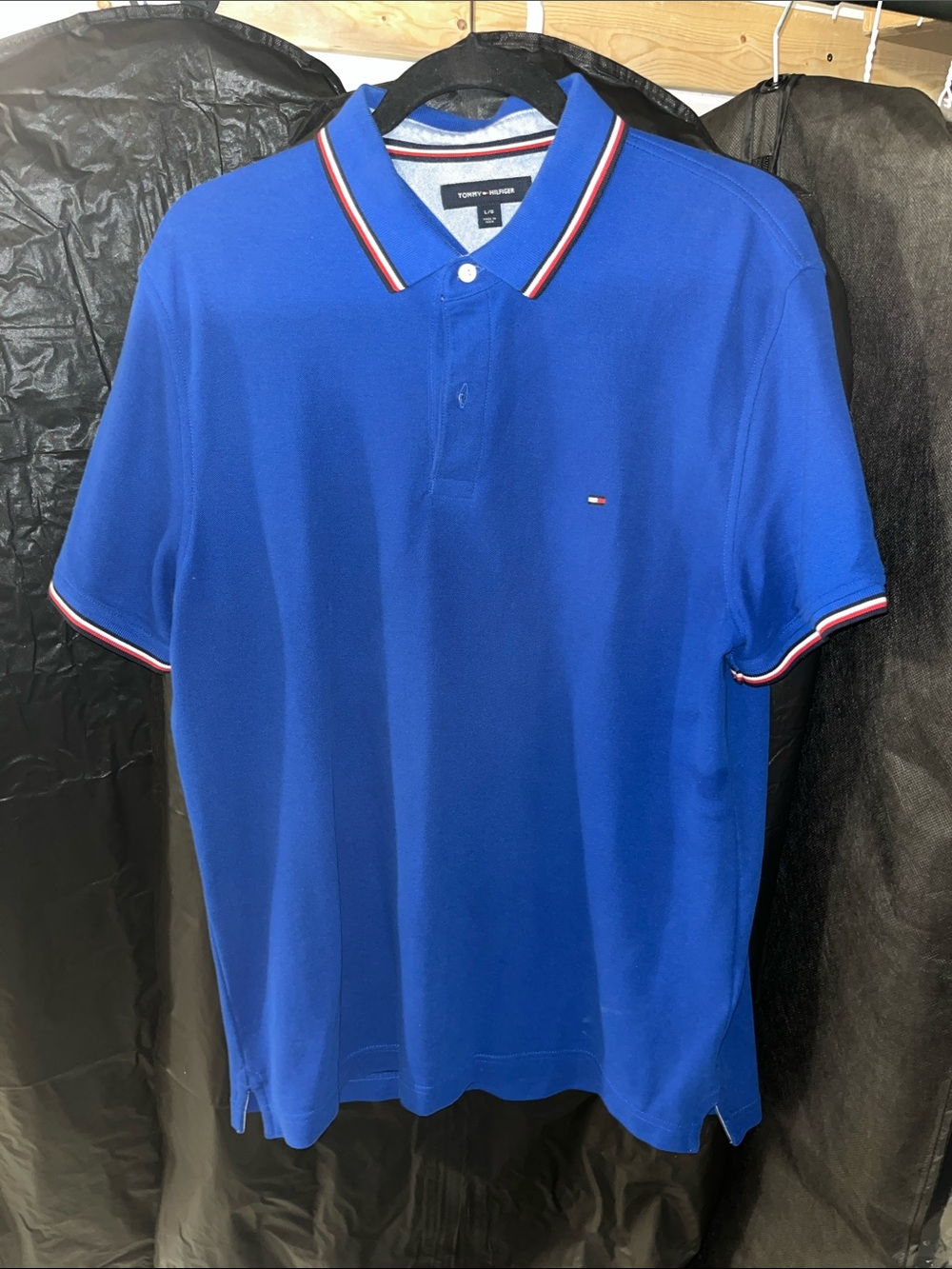 Tommy Hilfiger Royal Blue Polo with Red-White Trim